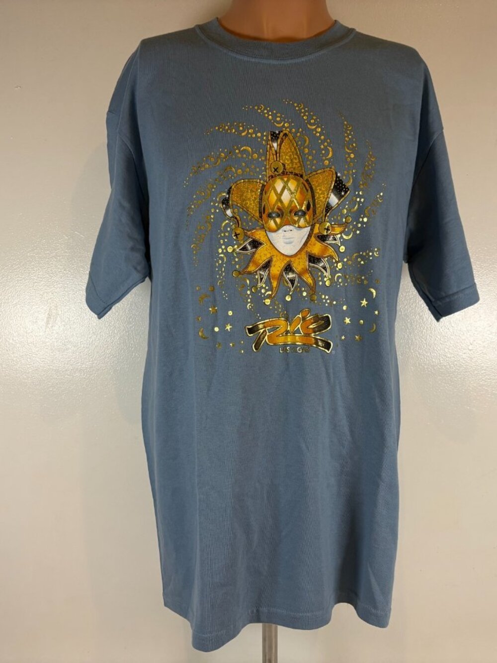 Vintage Rio Las Vegas T Shirt Mens Size L Blue Hotel Casino Masquerade - Picture 2 of 5